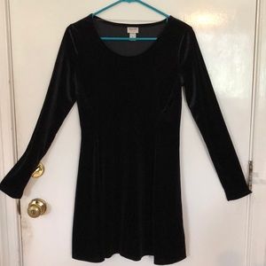 Black velvet dress